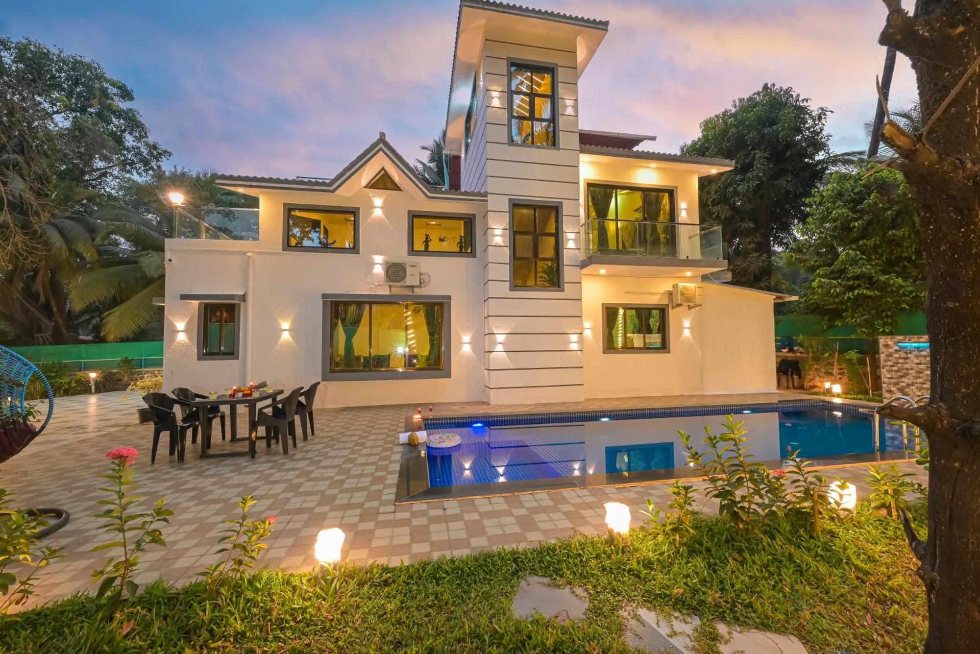 Seas The Day Luxurious 5Bhk Villa 2Min From Awas Beach With Huge Private Pool อลีบาก ภายนอก รูปภาพ
